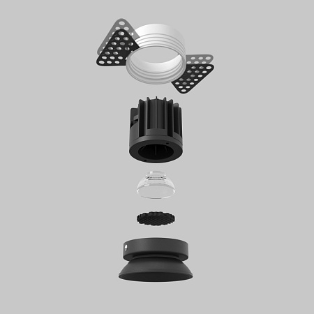 Встраиваемый светильник Technical Round DL058-7W2.7K-TRS-B - фото