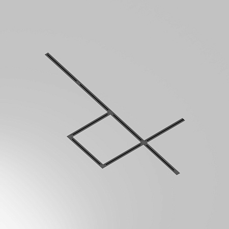 Трековая система Technical встраиваемая однофазная (220 Вольт) чёрная 300x300 TS-S-300-TR020-1-GU10-B