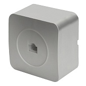 Розетка RJ-45 открытой установки, 1-местная, STEKKER, серия София, серебро, MST00-20-03
