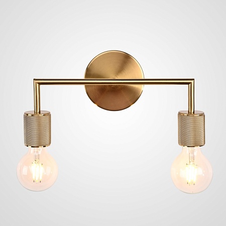 Бра Rh Utilitaire Double Sconce Brass Imperiumloft 123264-22 - фото