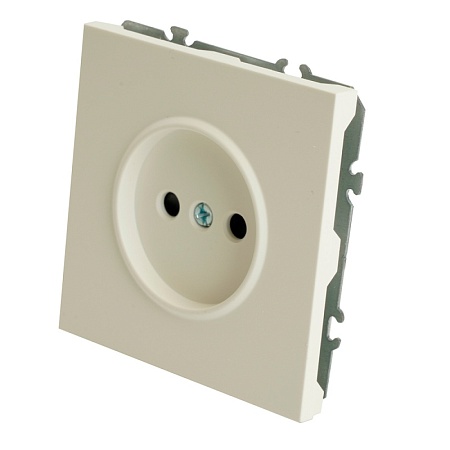 Розетка 1-местная с защитной шторкой (механизм), STEKKER, б/з, 250В, 16А, серия Эмили, RST16-5109-01 , белый фарфор, soft touch - фото