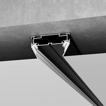 Basic System Алюминиевый профиль для монтажа в натяжной потолок однофазного шинопровода черный 2м 85234/00 Elektrostandard - фото