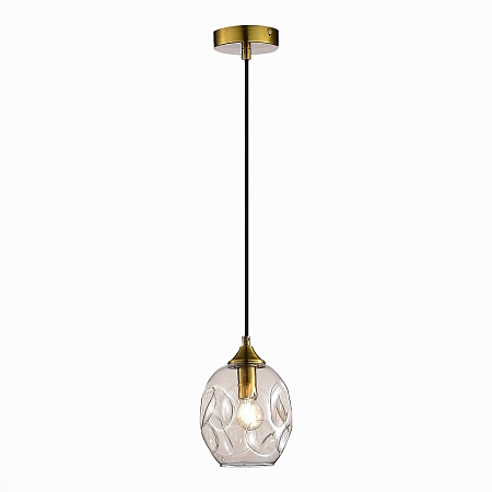 Подвес ST-Luce Латунь/Коньячный E14 1*40W SL1188.303.01 - фото