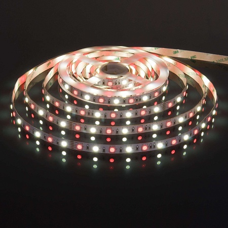 Светодиодная лента 24 В 14,4 Вт/м 60 Led/м 5050+5050 IP20, MIX RGB/холодный белый, 5 м Лента светодиодная 24V 14,4W 60Led 5050+5050 IP20 MIX RGB/холодный белый, 5м - фото