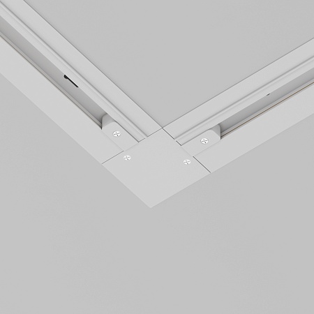 Коннектор L-образный Unity встраиваемый белый - фото