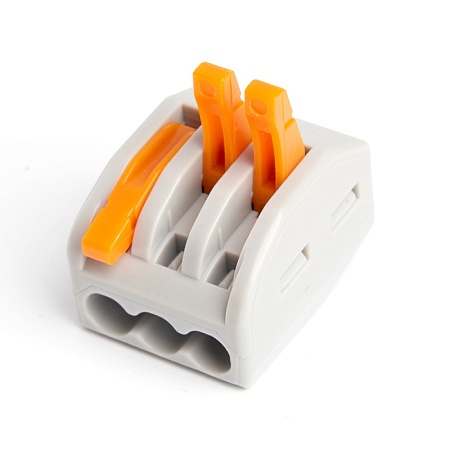 Клемма строительно-монтажная 3-проводная STEKKER, LD222-613 - фото