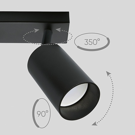Светильник Feron ML203 настенно-потолочный под лампу GU10, черный - фото