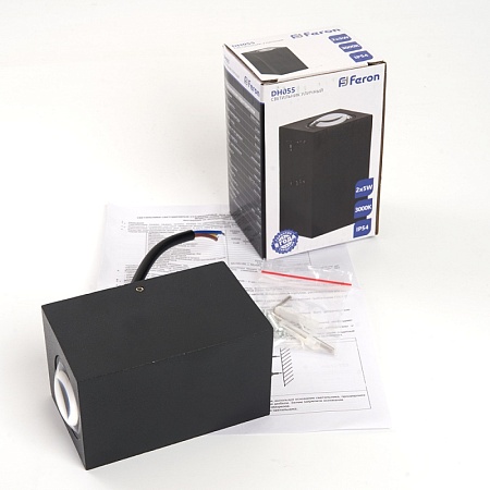 Светильник уличный светодиодный Feron DH055, 2*5W, 800Lm, 3000K, черный - фото