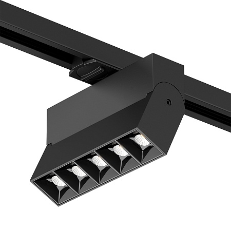 DK6446-BK Поворотный однофазный трековый светильник EDDER со светодиодом L136mm 220V 10W 30° 4000K IP20 черный алюминий - фото