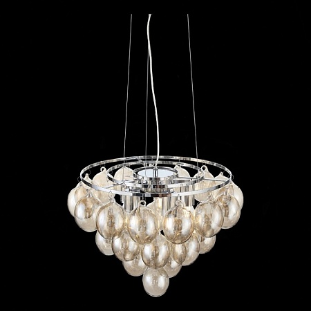 Светильник подвесной ST-Luce Хром/Коньячный E27 5*60W SL432.203.05 - фото