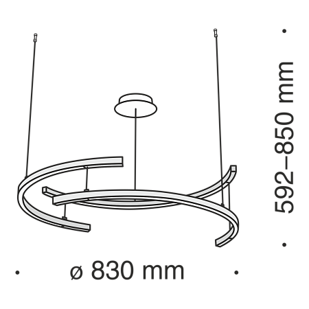 Подвесной светильник Maytoni MOD054PL-L52B3K - фото