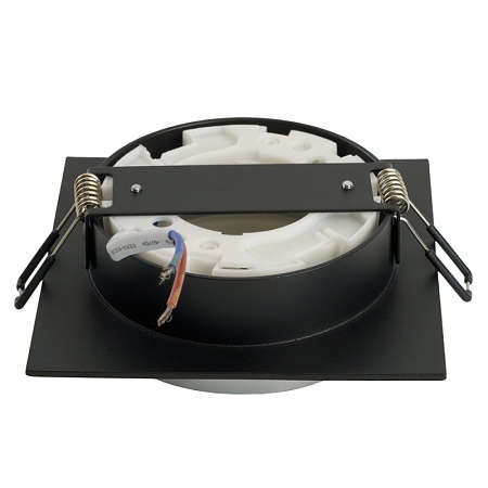 Светильник встраиваемый Feron DL506 потолочный GX53 черный + серебро квадрат - фото