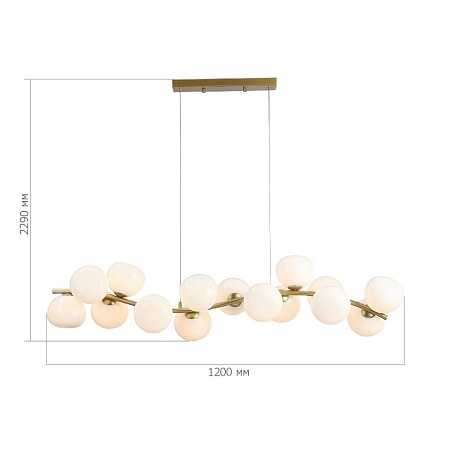 Светильник подвесной ST-Luce Латунь/Белый G9 16*5W 4000K SL1519.303.16 - фото