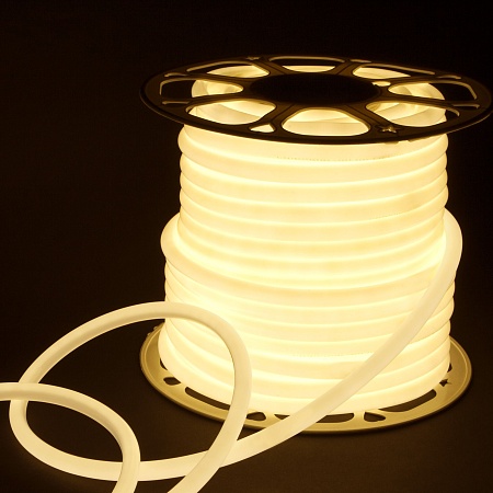 Светодиодный гибкий неон 220 В 9.6 Вт/м 144 Led/м 2835 IP67, круглый дневной белый 4200 K, 50 м Гибкий неон 220V 9,6W 144Led 2835 IP67 круглый дневной белый, 50 м Elektrostandard - фото