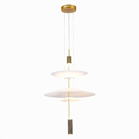 Люстра подвесная ST-Luce Золотистый/Белый LED 1*15W 3000K SL6101.213.01 - фото