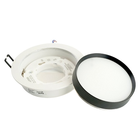 Светильник встраиваемый Feron DL507 потолочный GX53 белый + черный круг - фото