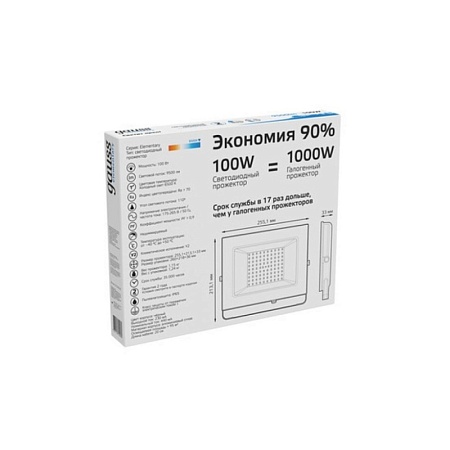 Прожектор GAUSS 613100100_GAUSS - фото