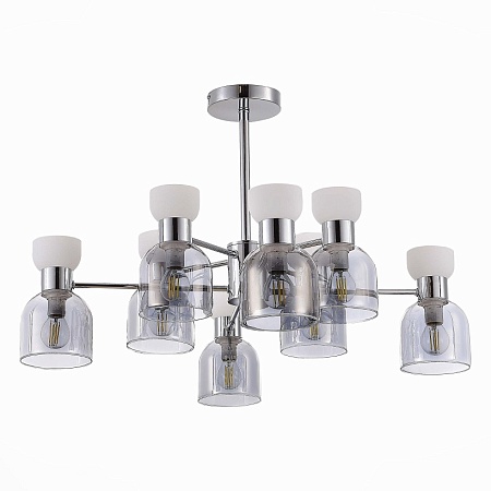 Светильник потолочный Хром/Белый, Дымчатый E14 8*40W SLE1045-102-08 - фото