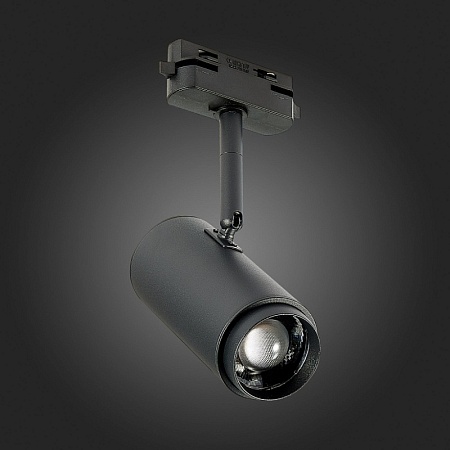 Св-к трек. Zoom Черный LED 1*12W 4000K 1 200Lm Ra>80 15-60° IP20 L137xW59xH179 170-240V ST600.446.12 - фото