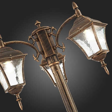 Светильник уличный наземный ST-Luce Бронза/Бронза, Прозрачный E27 3*60W SL082.205.03 - фото