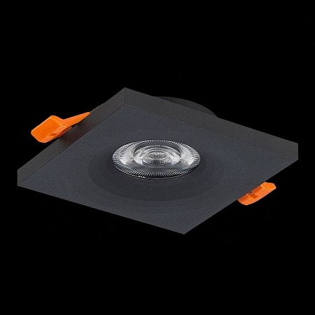 Св-к встр. Черный GU10 1*50W L94xW94xH27 220V Без ламп ST205.418.01 - фото