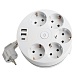 HM10-51-01 Удлинитель 5-местный с/з, 3x1мм2, 2.5м, 250В, 16А, 2USB+С 5V 3,1А, серия Comfort, белый - фото