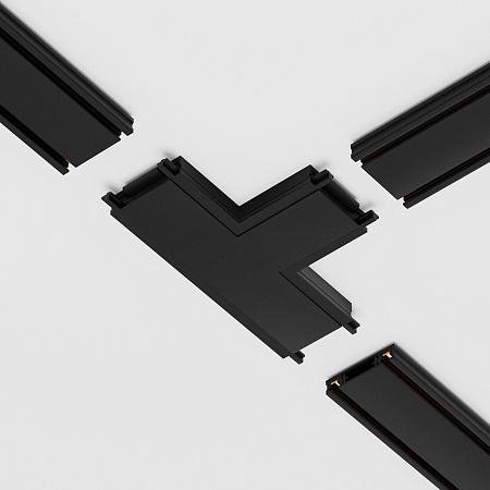 Коннектор питания T-образный Radity черный - фото