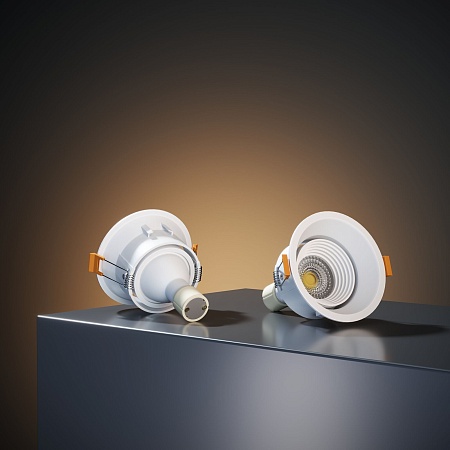 Светильник встраиваемый Punto белый 25016/01 Elektrostandard - фото