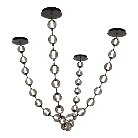 SL6520.403.18 Светильник подвесной ST-Luce черный жемчуг/прозрачно-дымчатый LED 1*90W 4000K HELMI - фото