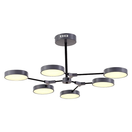 Светильник потолочный Серый, Черный/Серый LED 6*10W SLE6003-702-06 - фото
