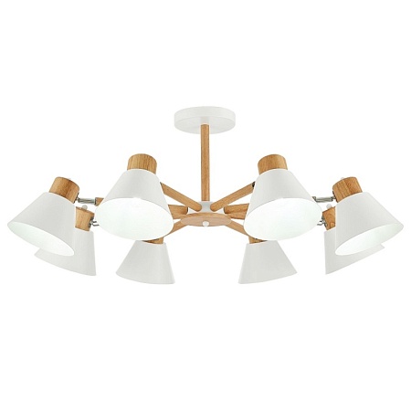 Светильник потолочный Светлое дерево, Белый/Белый E27 8*60W SLE103702-08 - фото