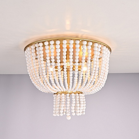 Люстра Jacqueline Clear Flush-Mount Brass Imperiumloft 186173-22 - фото