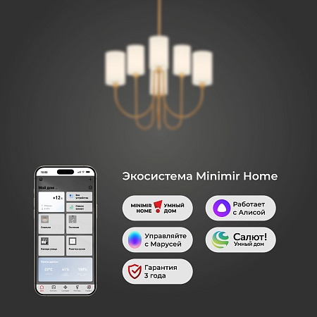 Подвесной светильник Eurosvet 60164/6 латунь - фото