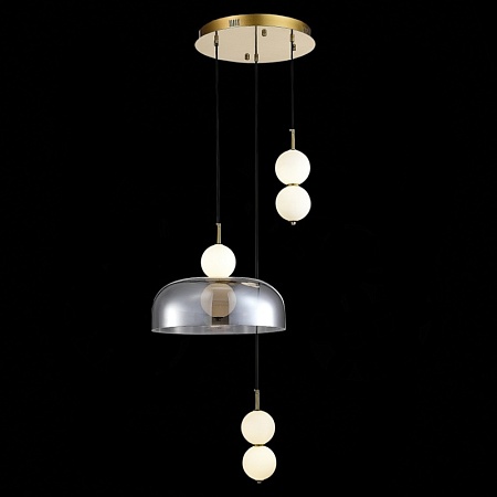Светильник подвесной ST-Luce Золотистый/Молочно-Белый,Прозрачно-Дымчатый LED 1*21W SL6112.203.21 - фото
