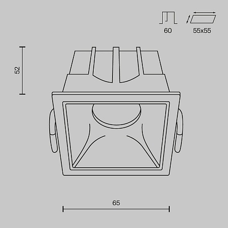 Встраиваемый светильник Technical Alfa LED DL043-01-10W3K-D-SQ-WB - фото