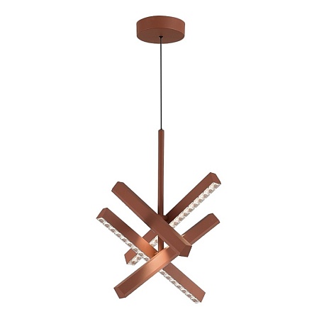 Светильник подвесной ST-Luce терракотовый/прозрачный LED 1*43W 4000K SL1018.613.04 - фото