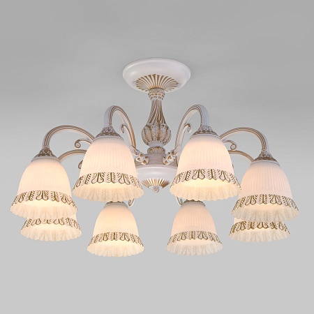 Потолочный светильник Eurosvet 60107/8 белый с золотом - фото