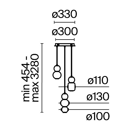 Подвесной светильник Maytoni MOD273PL-L33CH3K - фото