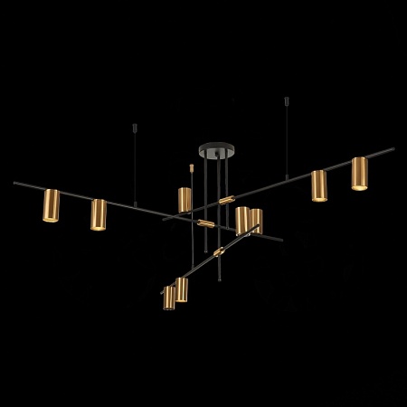 Светильник потолочный ST-Luce Черный/Латунь GU10 9*7W SL1206.402.09 - фото