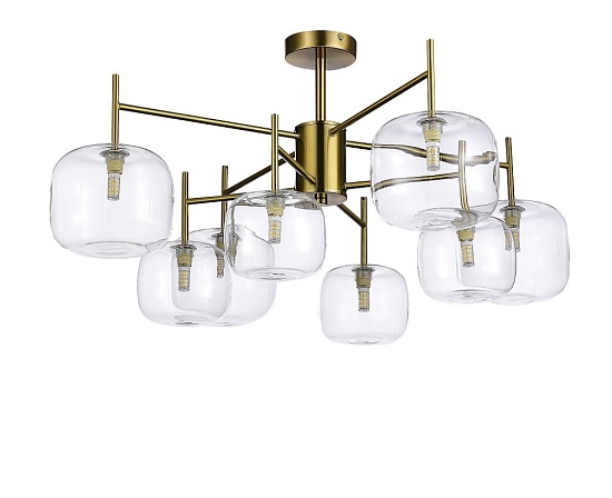 Люстра потолочная ST-Luce Латунь/Прозрачный G9 8*5W SL1049.302.08 - фото