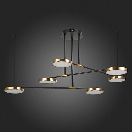 Светильник подвесной ST-Luce Черный/Латунь, Белый LED 6*7,5W 3000K SL1605.403.06 - фото