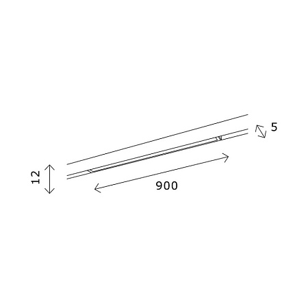 Магнитный трековый светильник Черный LED 1*15W 4000K 1 060Lm Ra>80 100 IP20 L900xW5xH12 ST667.446.15 - фото