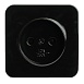 Розетка 1-местная б/з открытой установки, STEKKER, 250В, 10А, IP20, серия София, черный, MST10-11-02 - фото