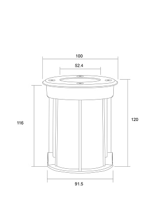 Встраиваемый светильник Outdoor Tubo O043DL-01S - фото
