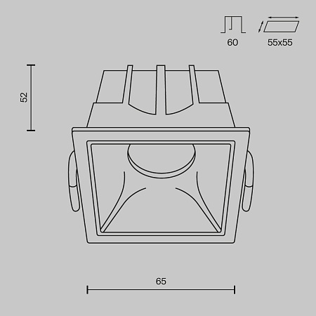 Встраиваемый светильник Technical DL043-01-10W3K-D-SQ-W - фото