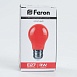 Лампа светодиодная Feron LB-375 E27 3W 230V красный - фото