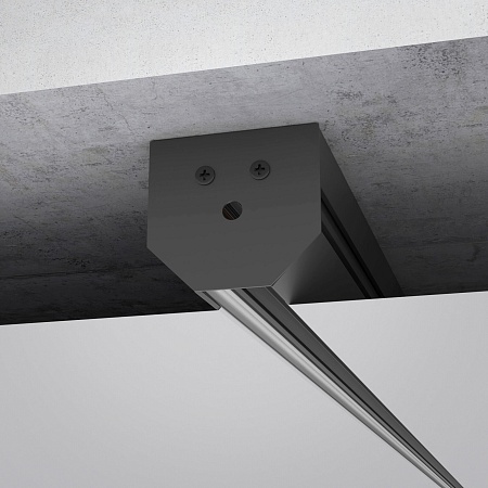 Slim Magnetic Шинопровод в натяжной потолок с декоративными вставками черный 2м 85204/00 Elektrostandard - фото
