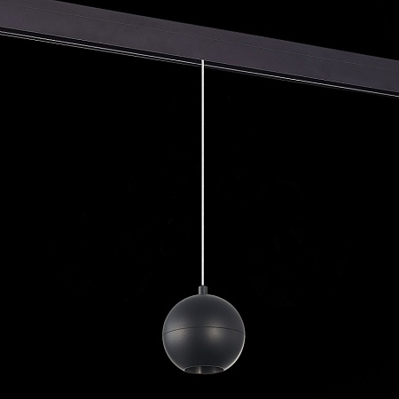 Магнитный трековый светильник подвесной Черный LED 1*12W 4000K 750Lm Ra>80 36° IP20 D10 ST354.443.12 - фото