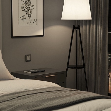 Рамка на 1 пост Stark (графит матовый) W0011864 - фото