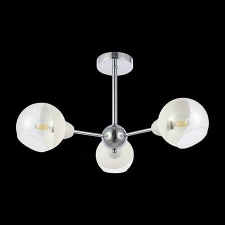 Светильник потолочный Хром/Прозрачный, Матовый никель E14 3*40W SLE102702-03 - фото